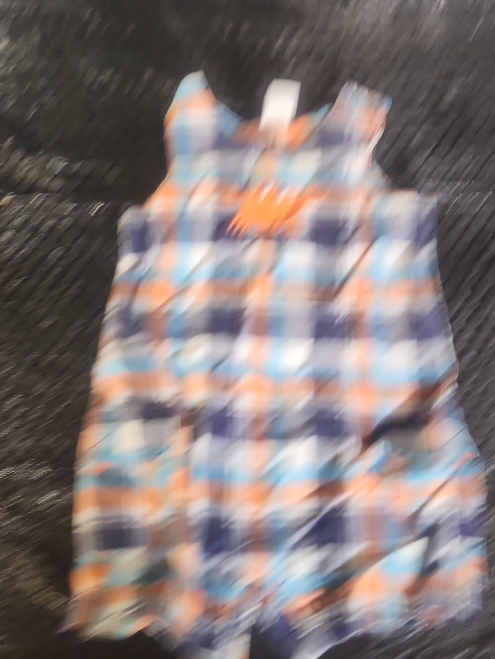 Carter's Plaid Tank Dress with Orange Crab Applique